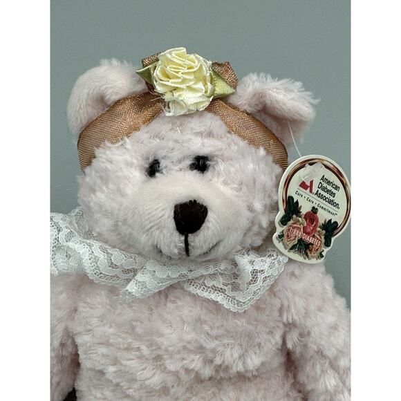 2003 MARCH OF DIMES Plushland Pink Beanie Teddy Bear Sugar N Spice I Love Mom 8” - Picture 2 of 9